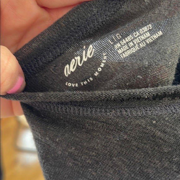 Aerie gray Black Crop Tank Top - Picture 4 of 6